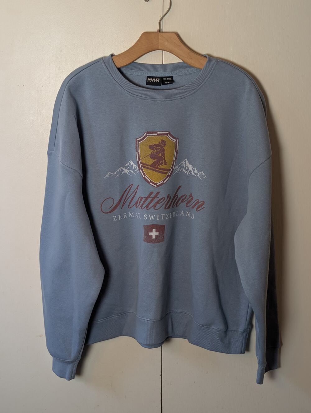 MAD Engine Matterhorn Switzerland Blue Long Sleeve Medium